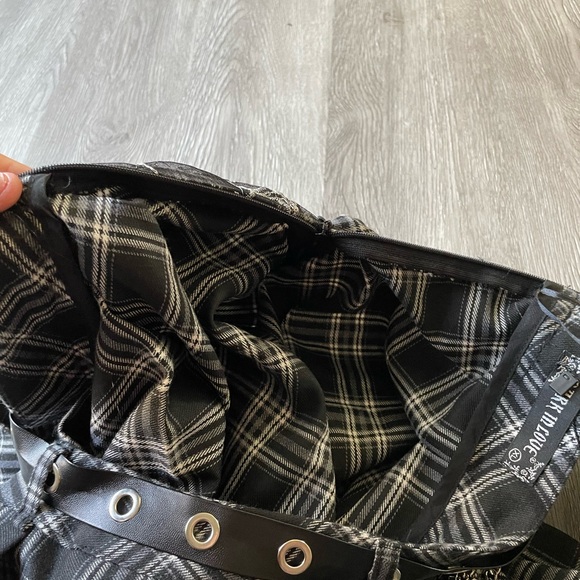 Brand New DOLLS KILL Plaid Distressed Mini Skirt - Picture 7 of 12